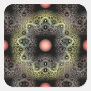 Fractal textuur vierkante sticker