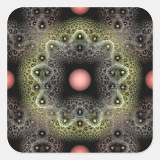 Fractal textuur vierkante sticker