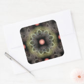 Fractal textuur vierkante sticker (Envelop)