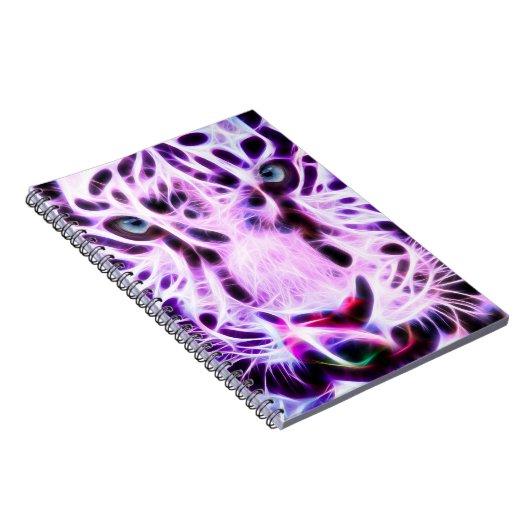 Fractal Tiger Closeup Notitieboek (Rechterzijde)