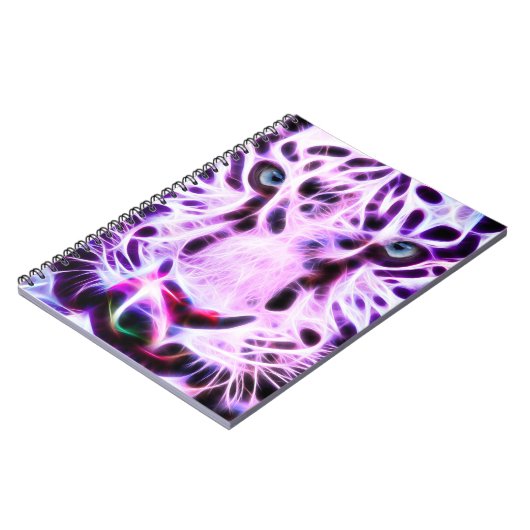 Fractal Tiger Closeup Notitieboek (Linkerzijde)