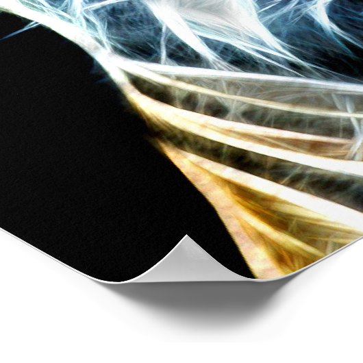 Fractal tijger poster (Hoek)