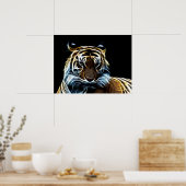 Fractal tijger poster (Keuken)