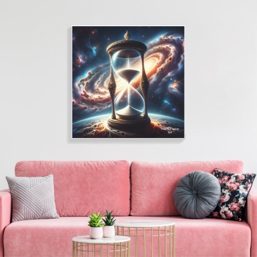 Fractal Time Canvas Afdruk (Insitu (Woonkamer))