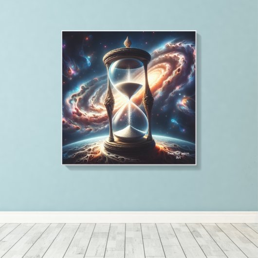 Fractal Time Canvas Afdruk (Insitu (Houten vloer))