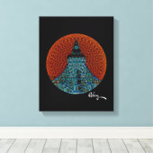 Fractal Tokyo Tower van Rofey Canvas Afdruk (Insitu (Houten vloer))