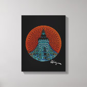 Fractal Tokyo Tower van Rofey Canvas Afdruk (Voorkant)