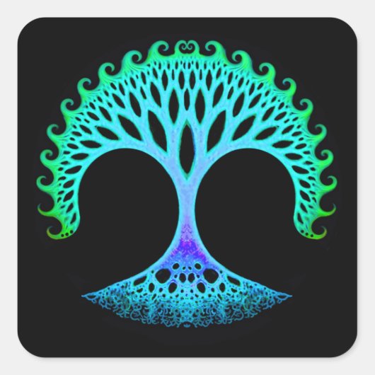 Fractal Tree of Life Inspiratie Stickers (Voorkant)