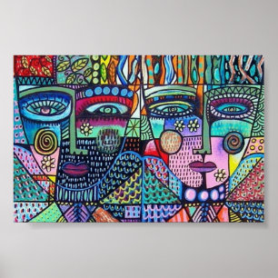 Fractal Tree of Life Mexican Couple Poster