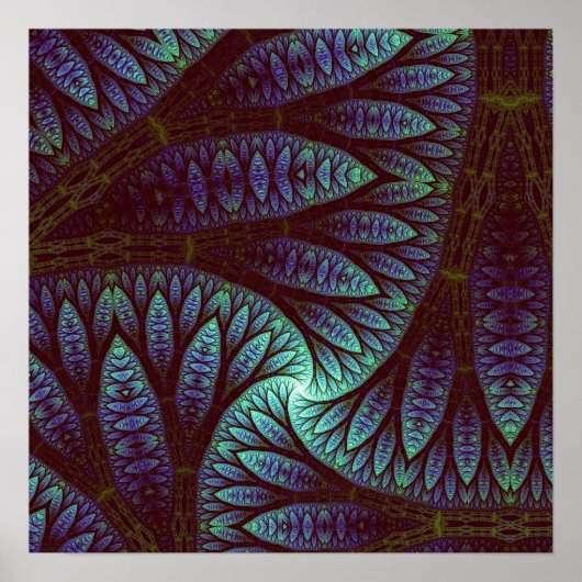 Fractal Tree Pattern Poster (Voorkant)