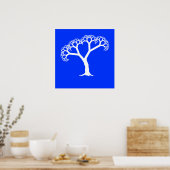 Fractal Tree White Poster (Keuken)