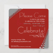 Fractal Tri-Abstract Birthday Invitation Kaart (Achterkant)