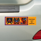 Fractal triptych bumpersticker (Op auto)