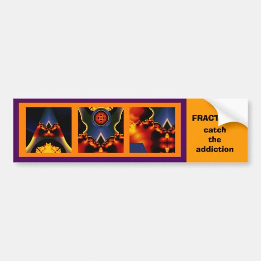 Fractal triptych bumpersticker (Voorkant)