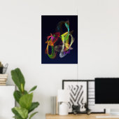 Fractal - Tropische vis Poster (Thuiskantoor)