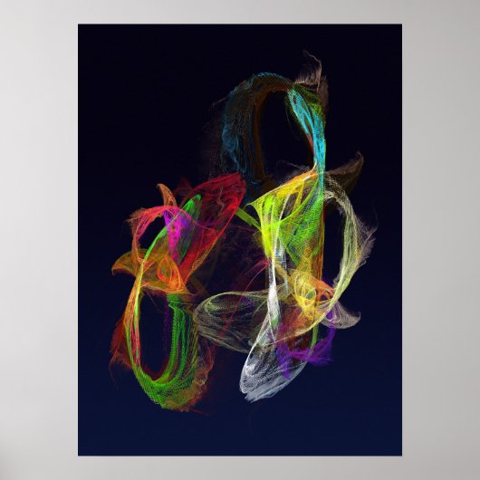 Fractal - Tropische vis Poster (Voorkant)
