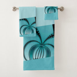 Fractal tuin azuur bad handdoek