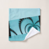 Fractal tuin azuur bad handdoek (Wasdoekje)