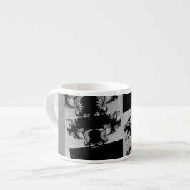Fractal tuin grijs espresso kop