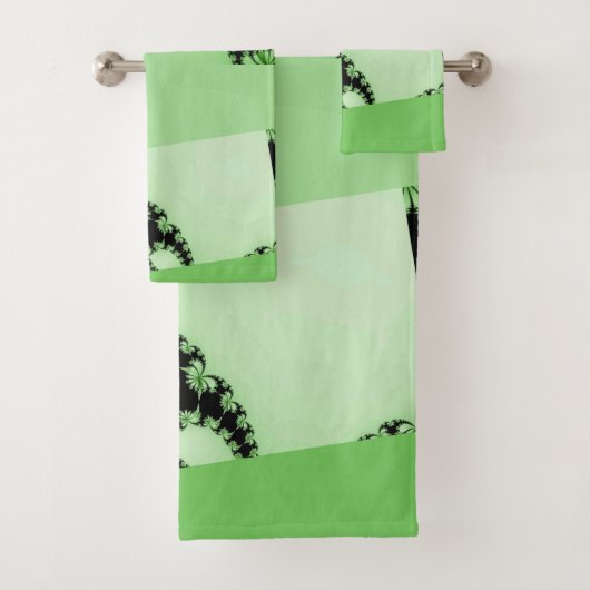Fractal Tuin lime badhanddoekenset Bad Handdoek (Insitu)