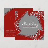 Fractal Twista Birthday Invitation Kaart (Voorkant / Achterkant)