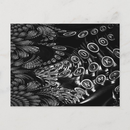 Fractal Typewriter Briefkaart (Voorkant)