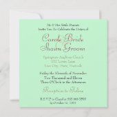 Fractal Union Lace Monogram Weddenschap Uitnodigin Kaart (Achterkant)