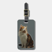 Fractal van de Kat van het calico Bagagelabel (Voorkant verticaal)