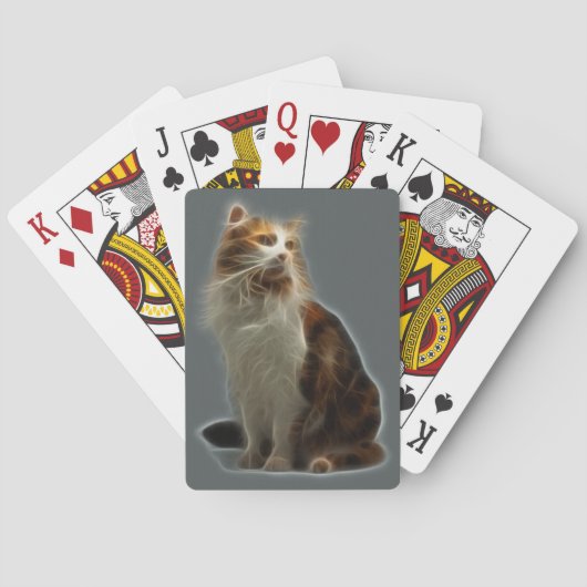 Fractal van de Kat van het calico Pokerkaarten (Achterkant)