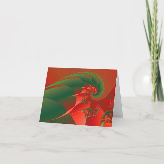 Fractal van de Kunst van de Zonnestilstand van de Feestdagen Kaart (Voorkant)