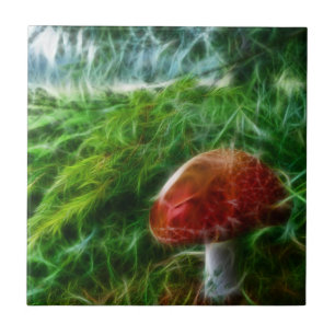 Fractal van de paddestoel Bos Tegeltje