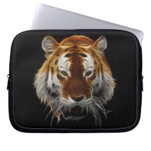 Fractal van de tijger laptop sleeve
