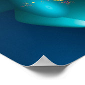 Fractal van draaiende golven poster (Hoek)