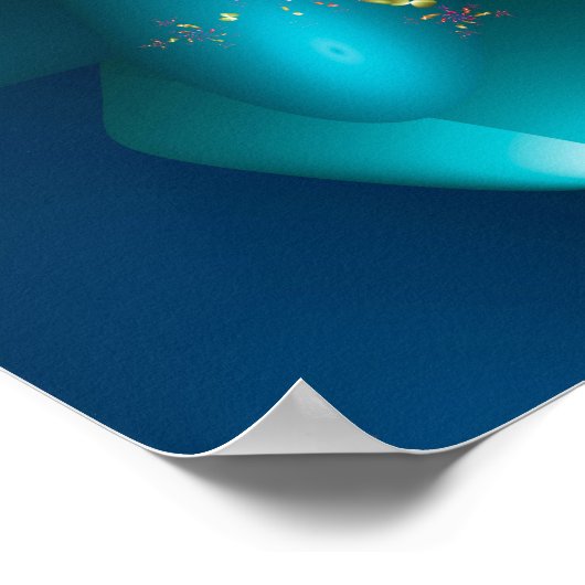 Fractal van draaiende golven poster (Hoek)