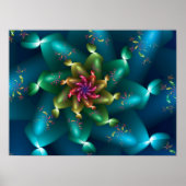 Fractal van draaiende golven poster (Voorkant)