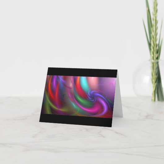 Fractal van het Vuurwerk het Begroeten en van de Kaart (Voorkant)