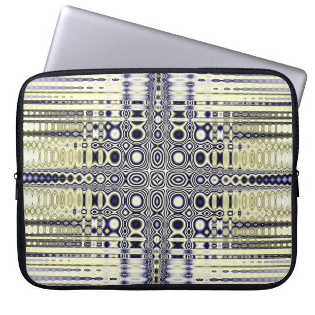 Fractal van optische illusies laptop sleeve (Voorkant)