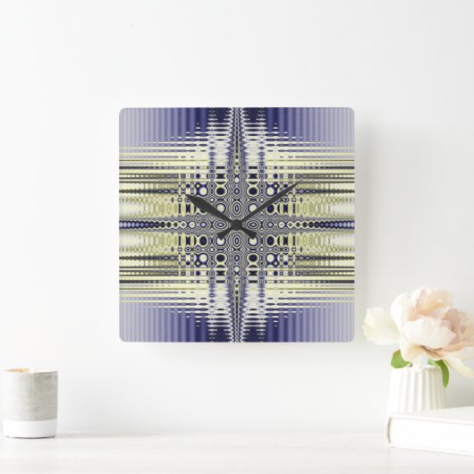 Fractal van optische illusies vierkante klok (Huis)