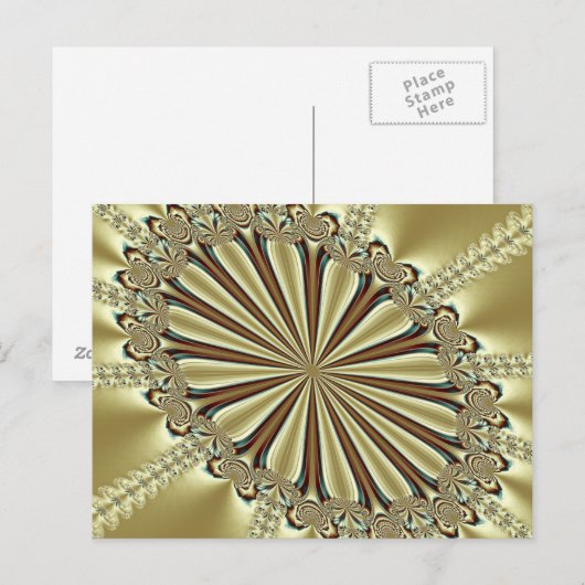 Fractal van opulente feestdagen briefkaart (Voorkant / Achterkant)