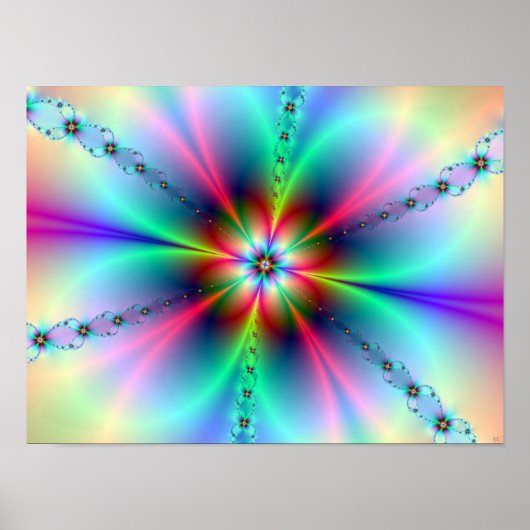 Fractal van ventilatorvermogen poster (Voorkant)