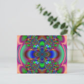 Fractal ventilator in meerdere kleuren briefkaart (Staand voorkant)