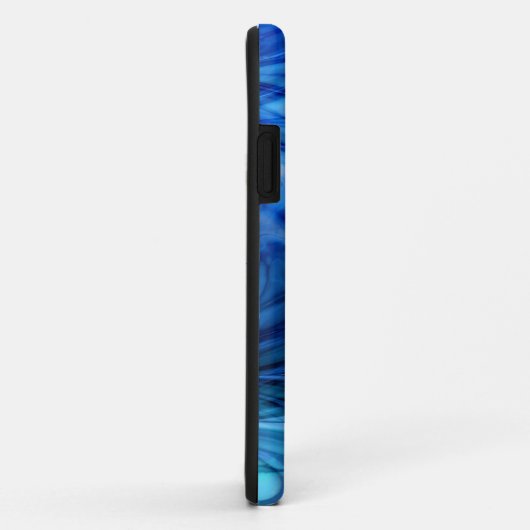 Fractal veren blauw Case-Mate iPhone case (Achterkant/rechts)