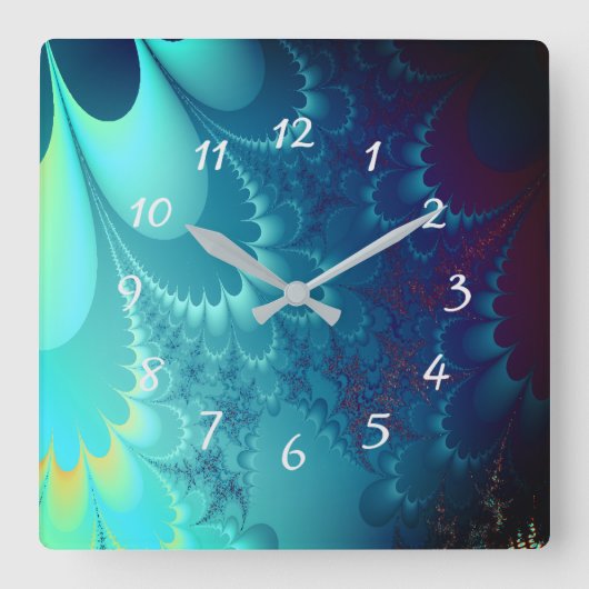 Fractal Vierkante Klok (Voorkant)