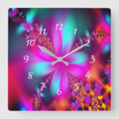 Fractal Vierkante Klok (Voorkant)