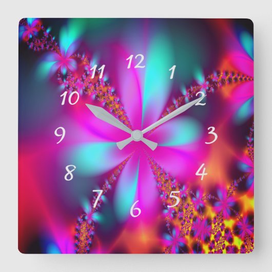 Fractal Vierkante Klok (Voorkant)