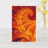 Fractal vlam - kaart (Gele Bloem)
