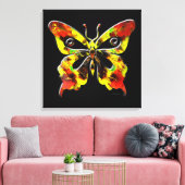 Fractal vlinder Art 1 verpakt canvas Afdruk (Insitu (Woonkamer))