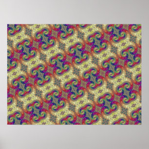 Fractal Volute Patroon Poster