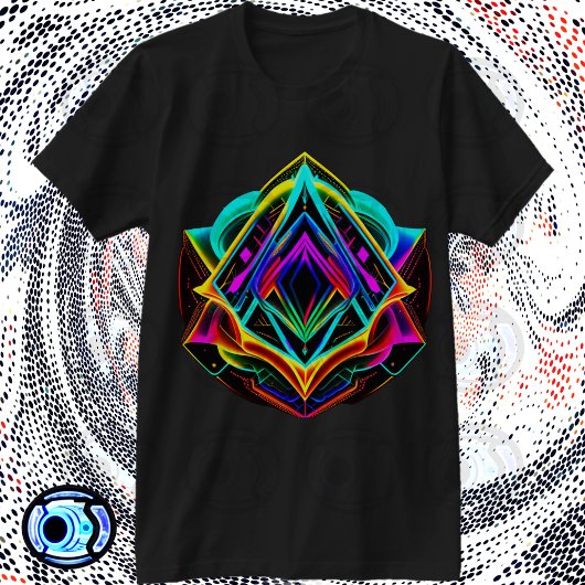 Fractal Vorm Abstracte Geometrische Driehoek T-shirt