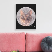 Fractal Vrouw Feline door Rofey Canvas Afdruk (Insitu (Woonkamer))